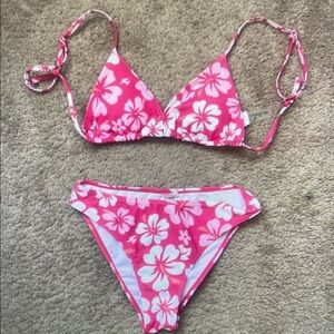 Pink Floral Bikini Set